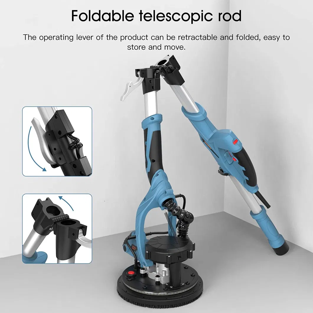 Professional-Extension Foldable-Long/Short Reach Pole-Electric Drywall Sander/Wall Polishing/Polisher Machine-Power Tools