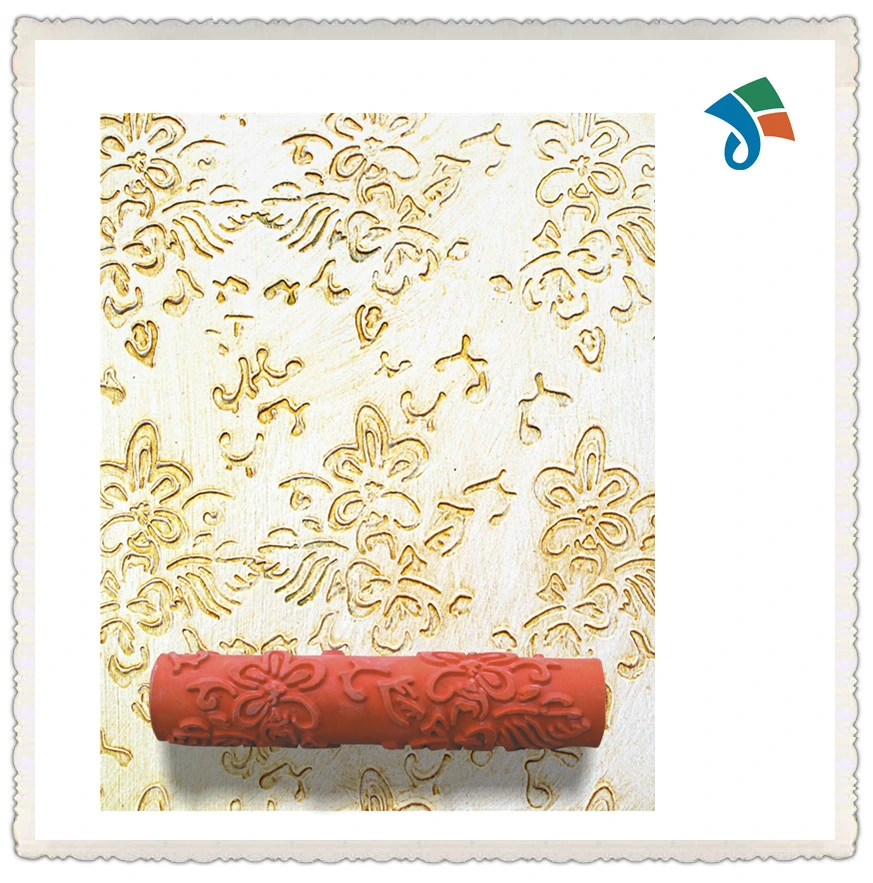 Wooden or TPR Handle Pattern Paint Roller for Wall Decoration