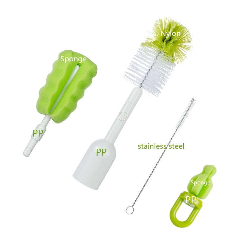 Custom Nylon Baby Bottle Cleaning Brush OEM ODM Sponge Bottle Brush