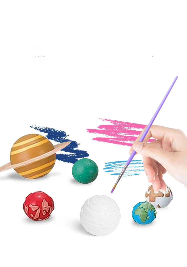 Children&prime;s Stem Toys Solar System Coloring Set Handmade DIY Solar System Model Set DIY Art&Craft Painting Toys for Kids