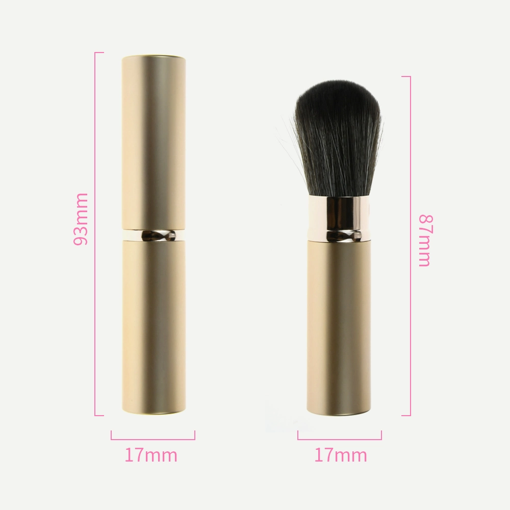 Retractable Flat Single Vegan Makeup Brush Luxury Travel Portable Fluffy Foundation Makeup Brush