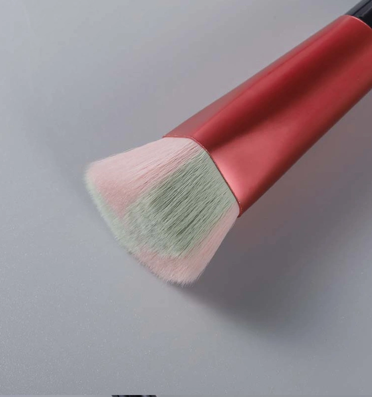 Single Flat Top Kabuki Powder Brush Private Label Synthetic Hair Face Flat Foundation Brush