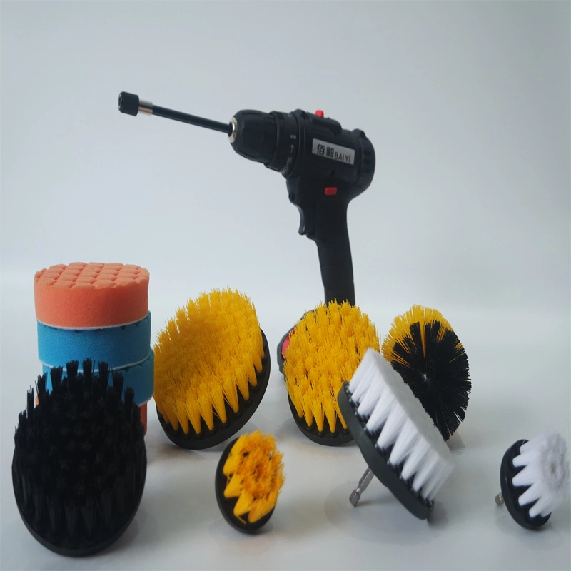 4 PCS Drill Brush Electric Drill Nylon Brush Set Outdoor Scrub Brush