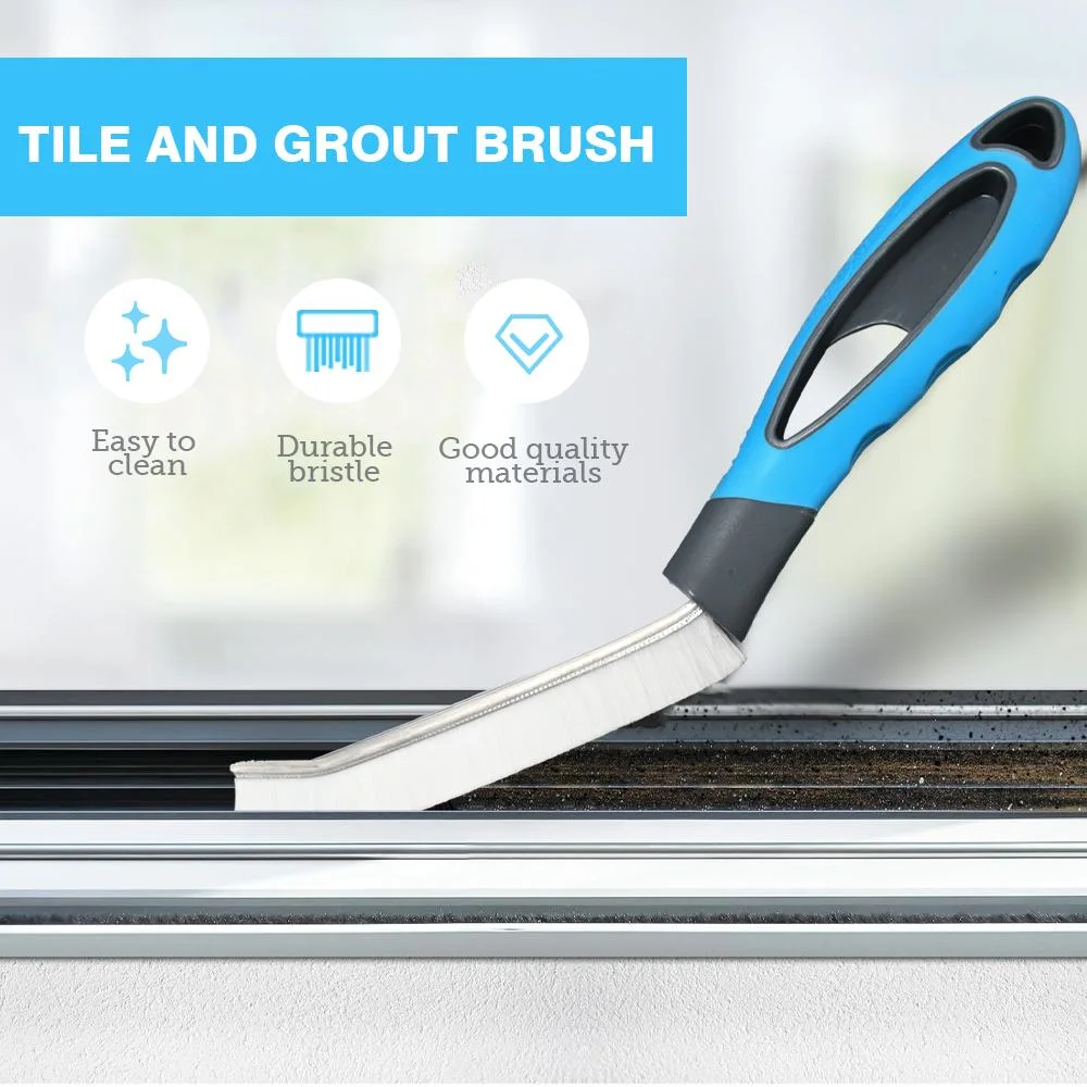 Top Quality Door and Window Corner Brush Cleaning Car Crevice Brush Kitchen Bathroom Sickle Brush Stainless Squeegee