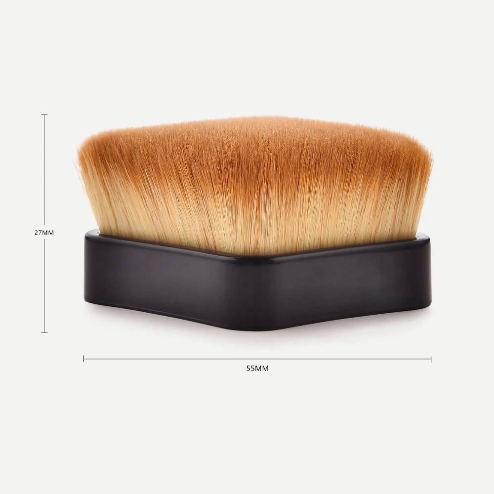 Single Square Black Flat Top Makeup Brush Portable Liquid Travel Face Foundation Brushes
