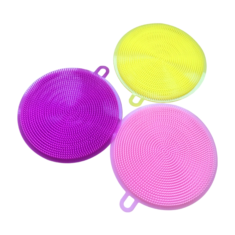 Silicone Scrubber, Silicone Sponges Multipurpose Kitchen Scrub Brush for Dish Pot