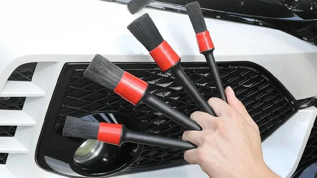 Natural Boar Hair Car Cleaner Detailing Brush Supplies Interior Cleaning Brush Set