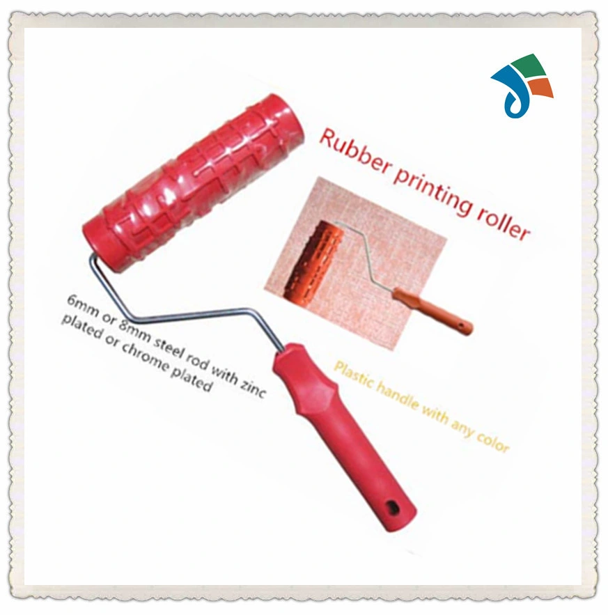 Plastic Handle Pattern Rubber Roller Brush for Decorating The Wall