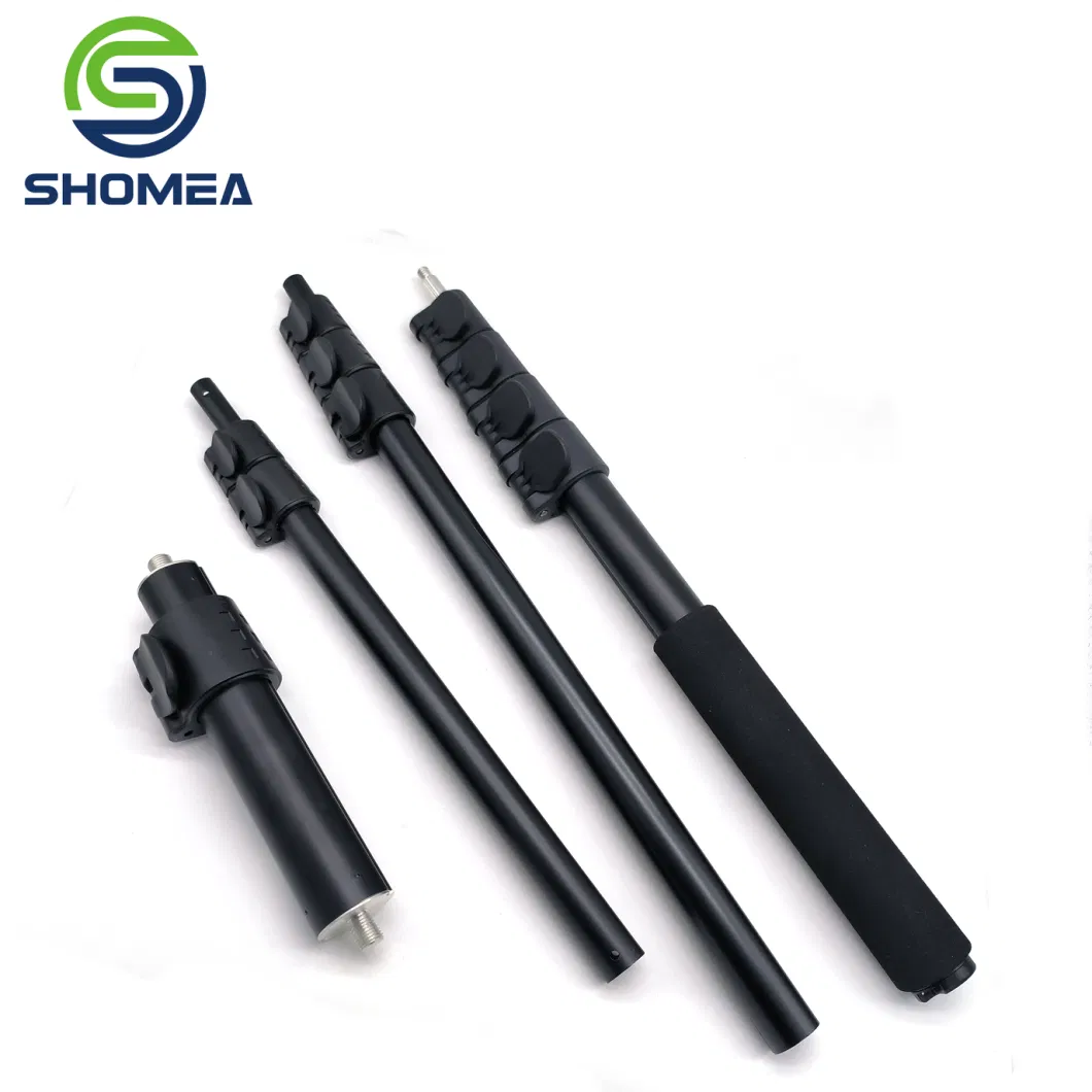 Outdoor Adjustable Metal 4-Section Aluminum 7075 Pole Shiny Finish Telescopic Camping Tent Tarp Poles