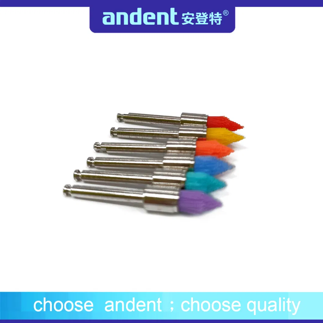 Disposable Contra Angle Dental Prophy Brush with Natural Bristle Tip