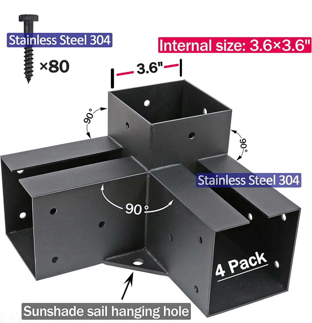 Hot Sale 3-Way 90 Corner Carbon Steel 4X4/6X6/8X8 Way Connector Formwork Bracket