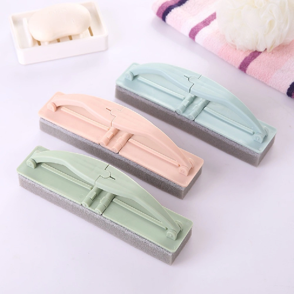 Foldable Cleaning Brush Sponge Multifunctional Wiper Long Handle Cleaning Brush Bathroom Tile Sponge Cleaning Brush Bathroom Toilet Brush Wbb18127