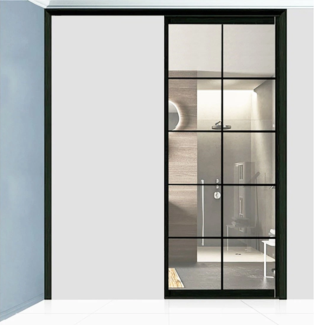 Aluminium Metal Frame Factory Frosted Glass Shower Sliding Door