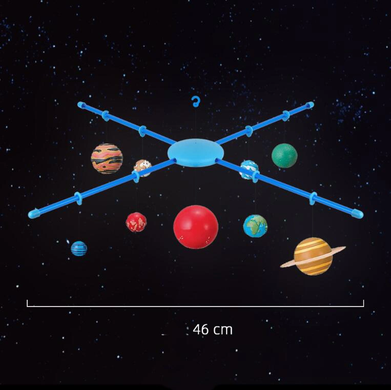 Children&prime;s Stem Toys Solar System Coloring Set Handmade DIY Solar System Model Set DIY Art&Craft Painting Toys for Kids