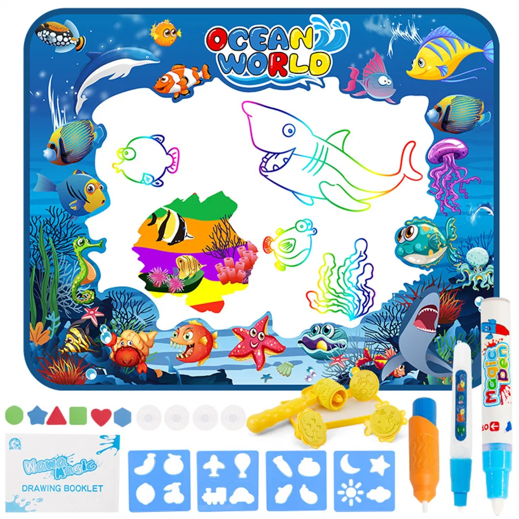 Water Doodle Mat Kids Painting Writing Doodle Toy Mat Color Doodle Drawing Mat Bring Magic Pens Educational Toys