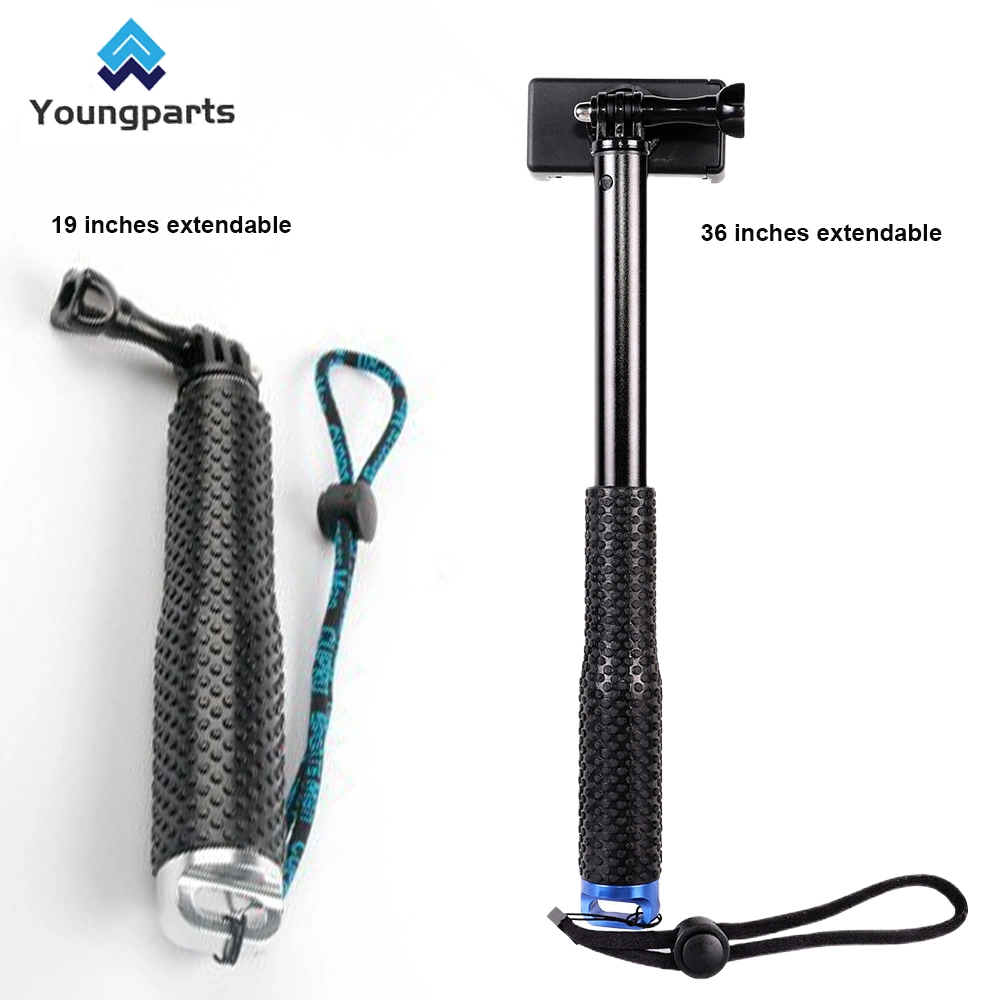 Extendable Aluminum Selfie Stick Monopod Hand-Held Adjustable Telescopic Extension Pole for Gopro Hero (2018) Hero 10 9 8 7 6 5 4