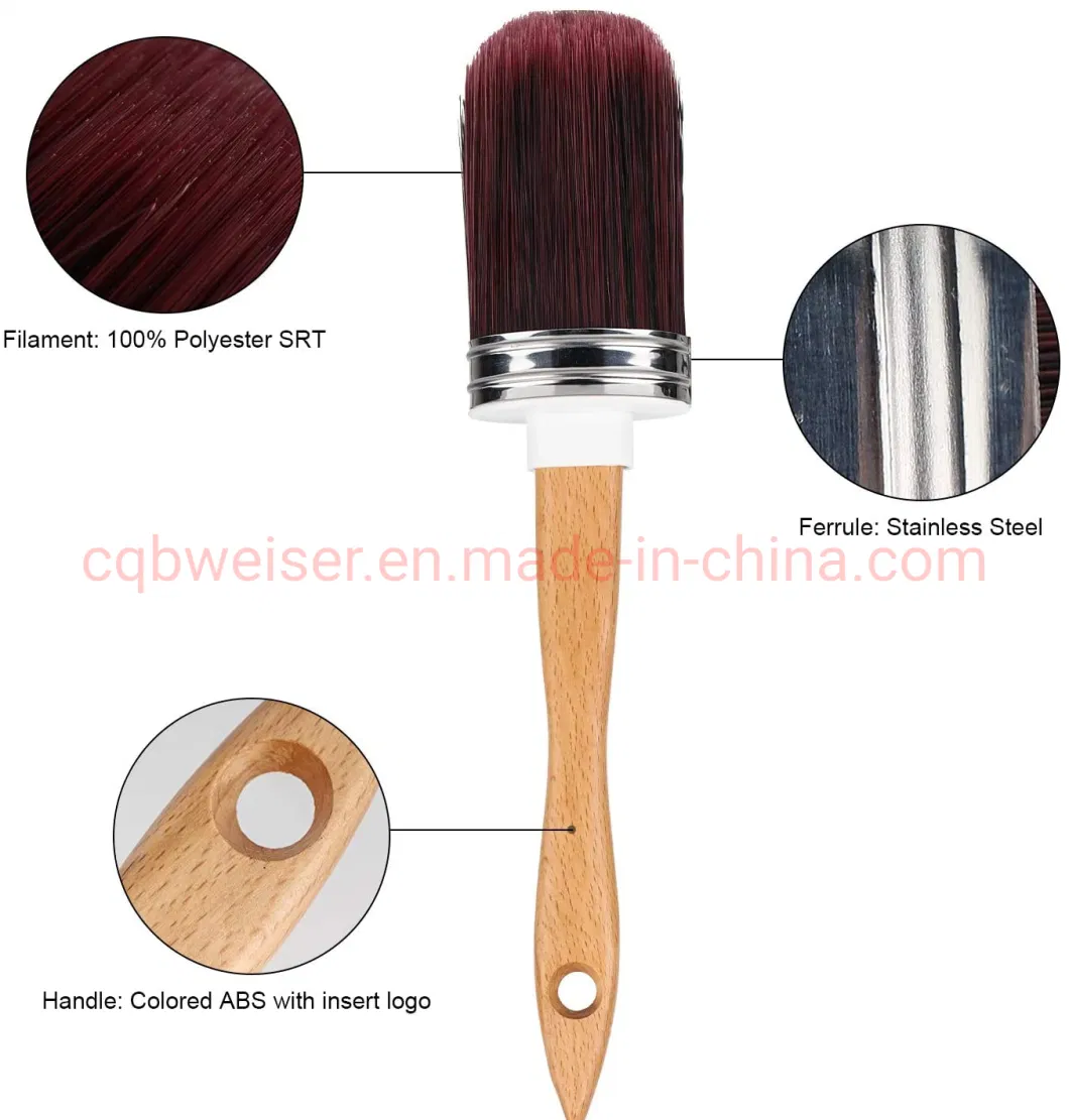 Wax Chalk Natural Nylon Bristles Furniture Paint Brush