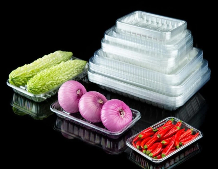 China Eco Friendly Disposable Fruit Meat Vegetable Packaging Blister Square PP Plastic Food Tray for Supermarket