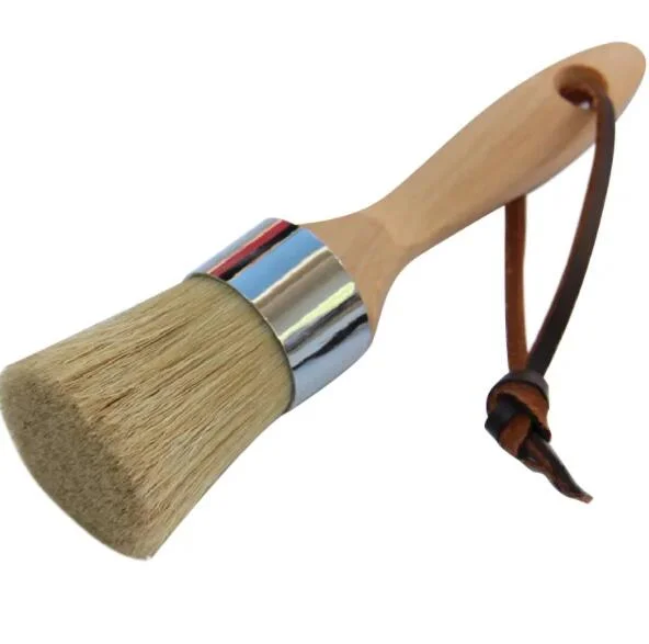Painted Plastic Handle Round Chalk Paint and Wax Brush