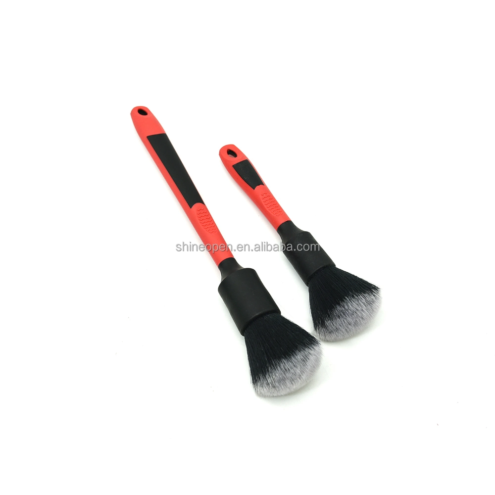 Shineopen New Rubber Handle Ultra Super Soft Car Interior Detailing Dust Cleaning Washing Brush Set