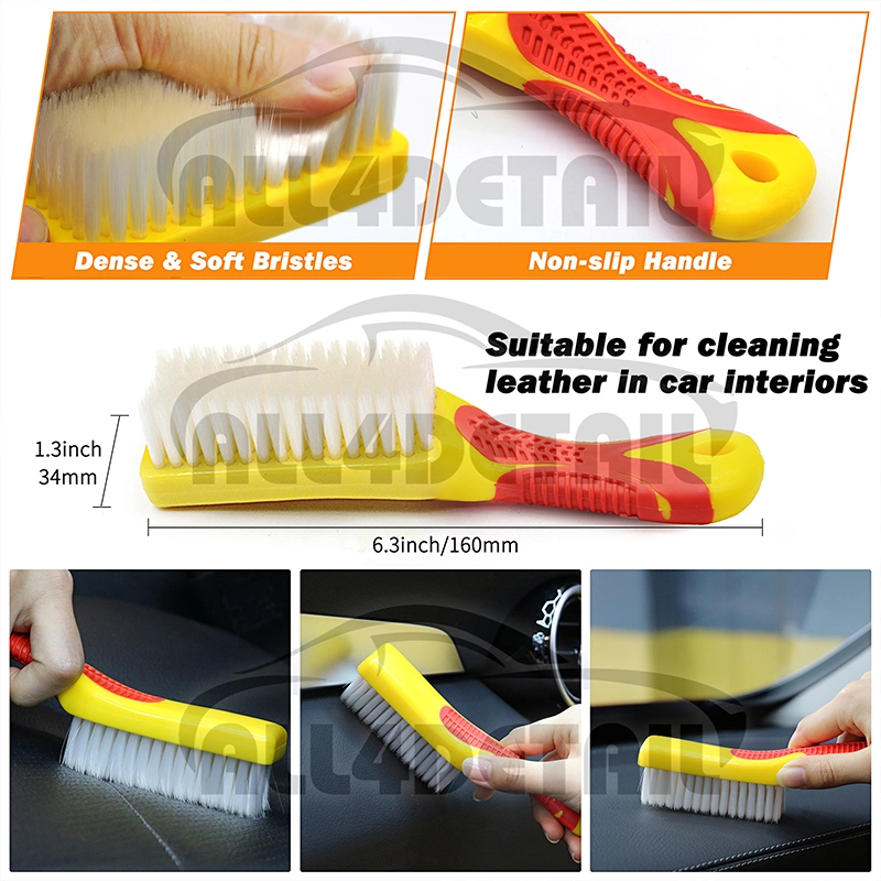 28PCS Car Detailing Kit Interior Detailing Kit Yellow Detail Drill Brush Cleaning Tools Set