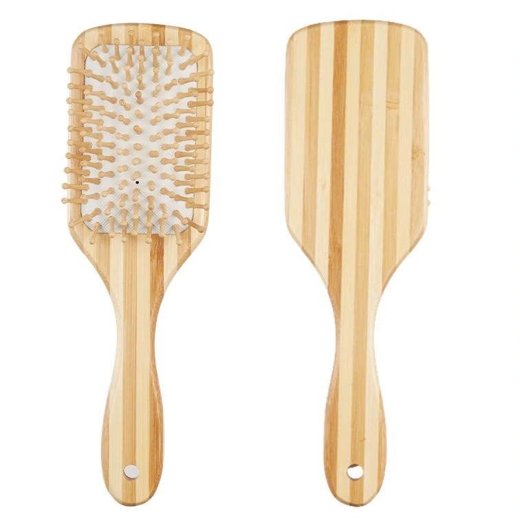 Oval Bamboo Wooden Hair Brush to Detangle and Massage