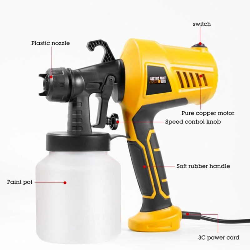 Tolhit 400W Airless Paint Sprayer Gun Electric Home Painting Tools