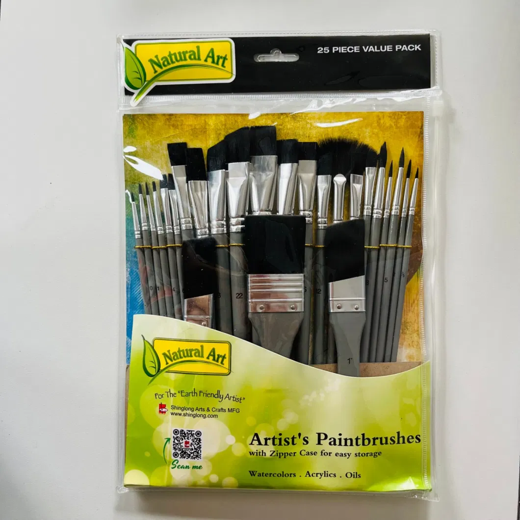 Oil Paint Handle Palm Stick Watercolor Roller Plastic Sponge DIY Bristle Artist Brush