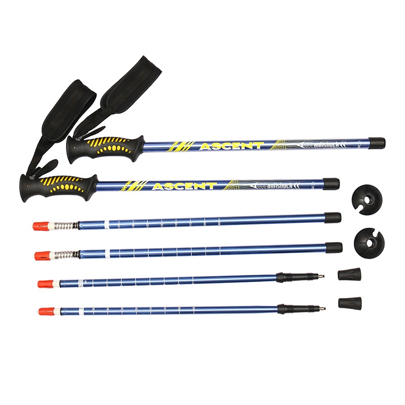 High Quality Foldable Trekking Poles Aluminium Alloy Nordic Walking Sticks Walking Poles Alpenstock