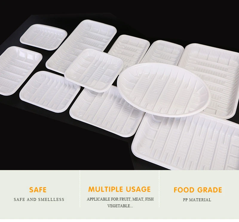 Disposable Fresh Packaging Frozen Food PP Plastic Meat Tray for Supermarket