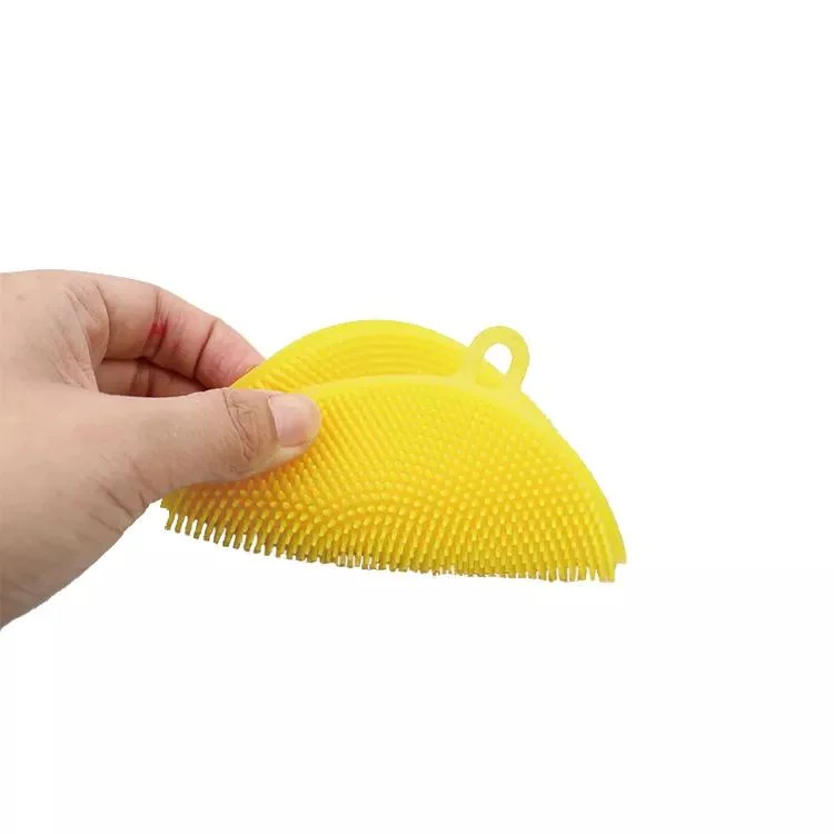 Silicone Non Stick Household Round Shape Dish Cleaning Brush