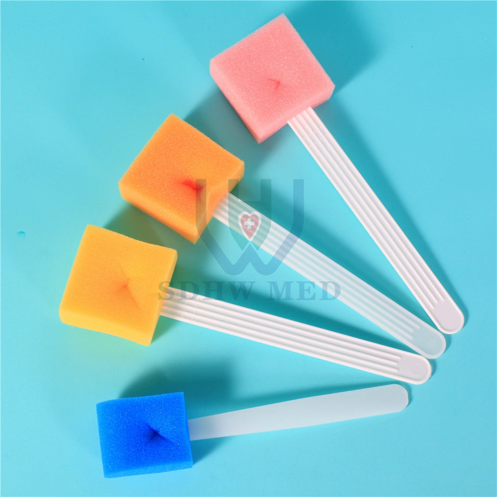 CE/ISO Medical Sterile Sponge Stick Sponge Brush