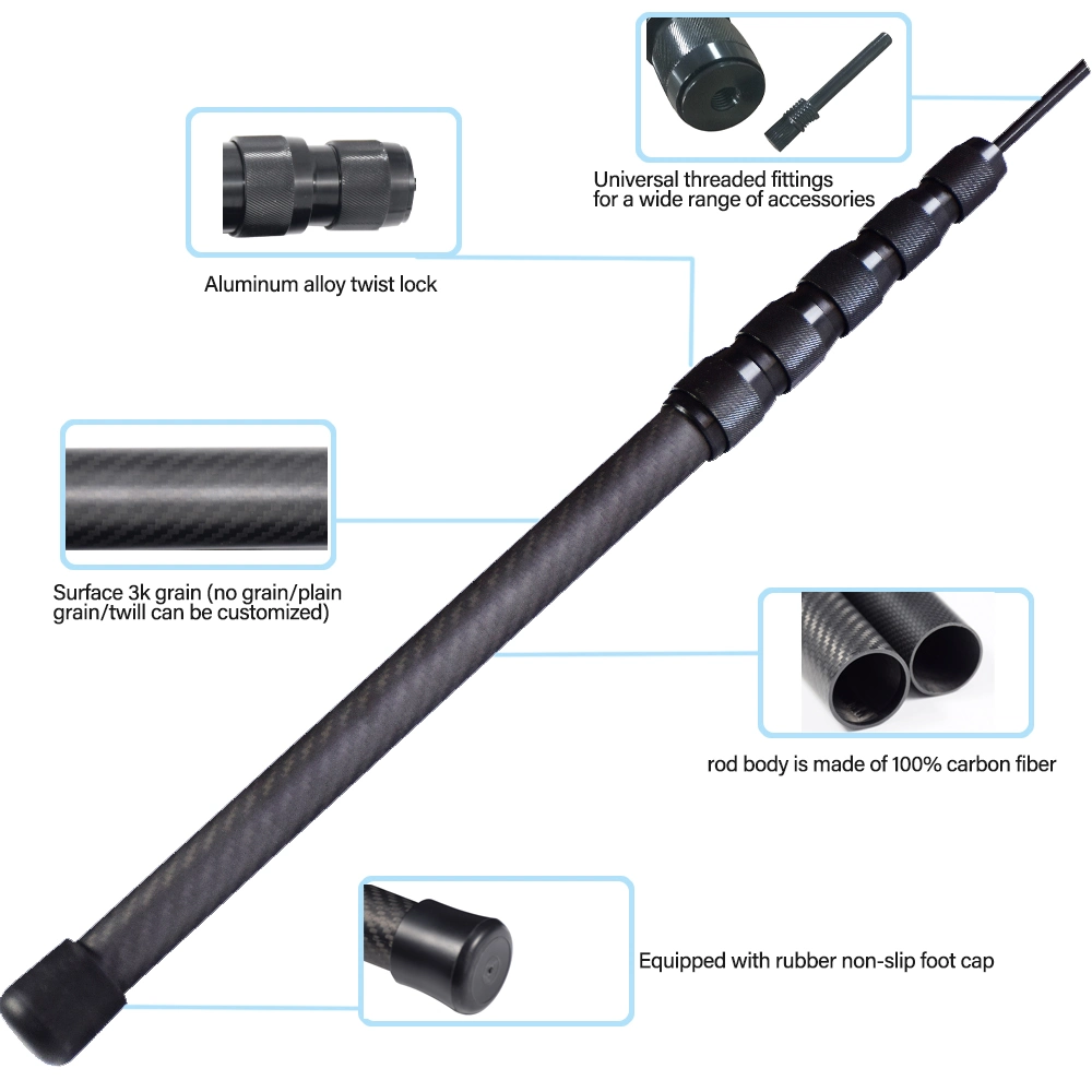 Wholesale Carbon Fiber Manufacturers Extension Tube Telescopic Pole