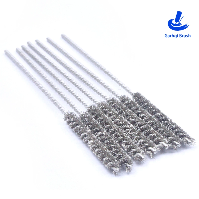 Single Stem Steel Wire Pipe Brush, for Inner Hole Cleaning, Finishing, Deburring