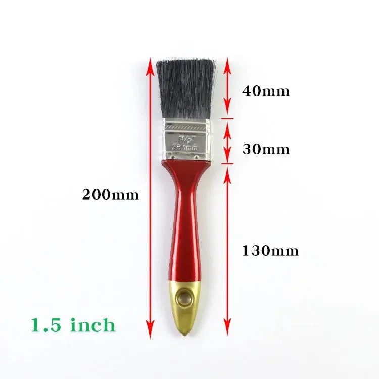 Red Plastic Handle Natural Soft Bristle Brush Small Paint Brush Different Size Brush Bristle
