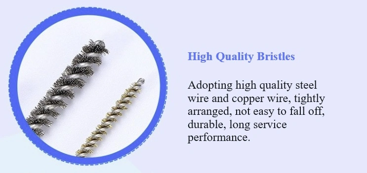 Round Head Stainless Steel Wire Polishing Pipeline Brush, Surface Cleaning Tube Brush