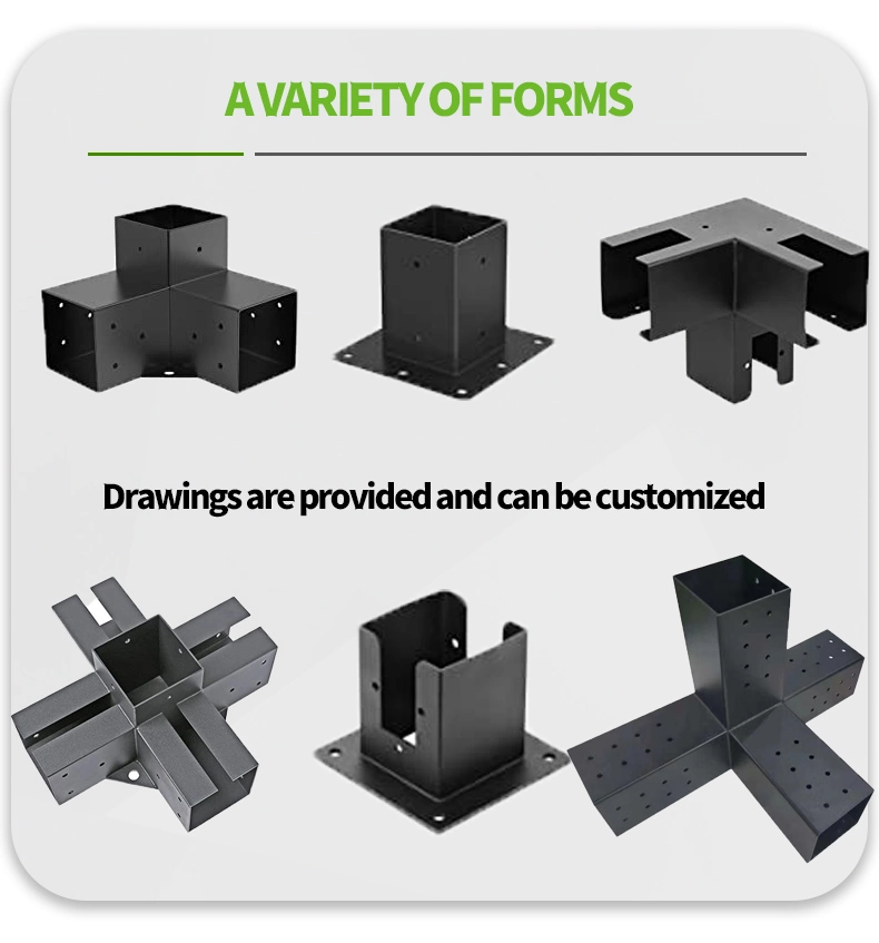 Bracket Carbon Steel Bracket Arches Metal Hardware Easily Assembled, Sustainable Pergola Brackets