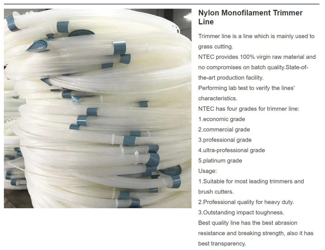 2.4mm Nylon Grass Trimmer Line Square Twist Grass Cutter Brush Cord 1lb/3lb