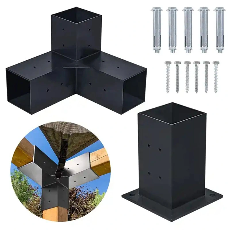 High Quality Customized Pergola Extension Bracket Carbon Steel Bracket Arches Metal Pergola Post Bracket Pergola Kit