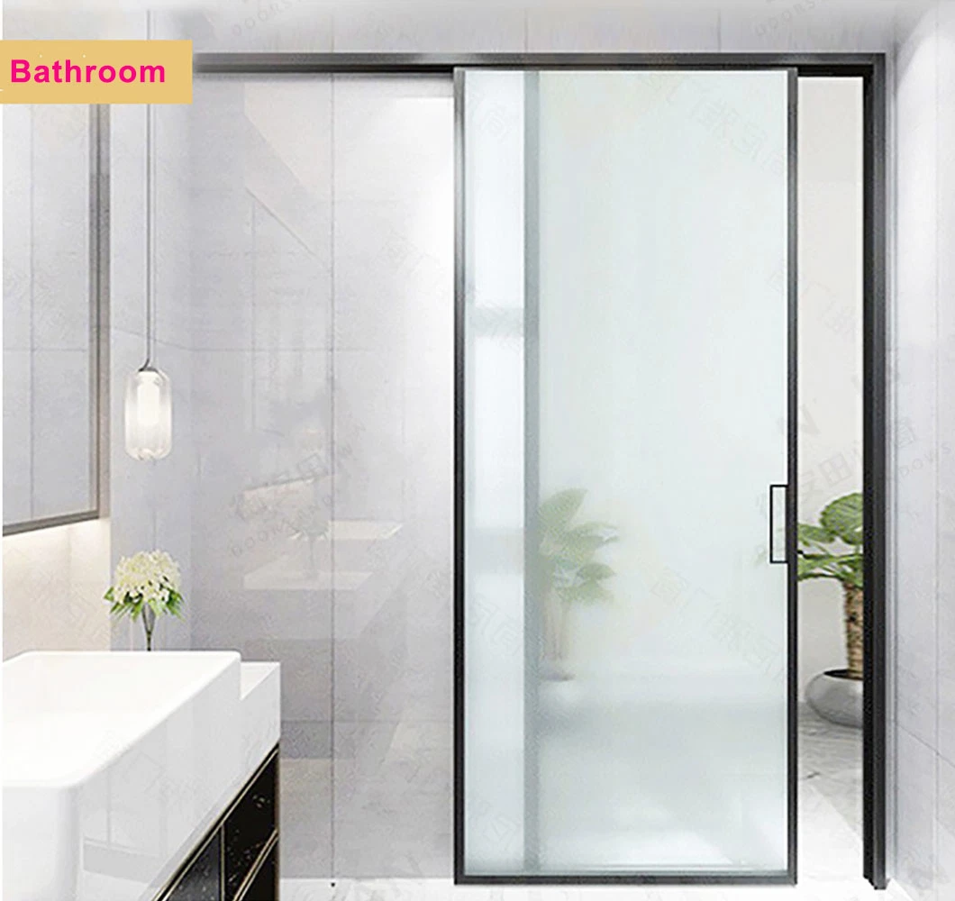 Aluminium Metal Frame Factory Frosted Glass Shower Sliding Door