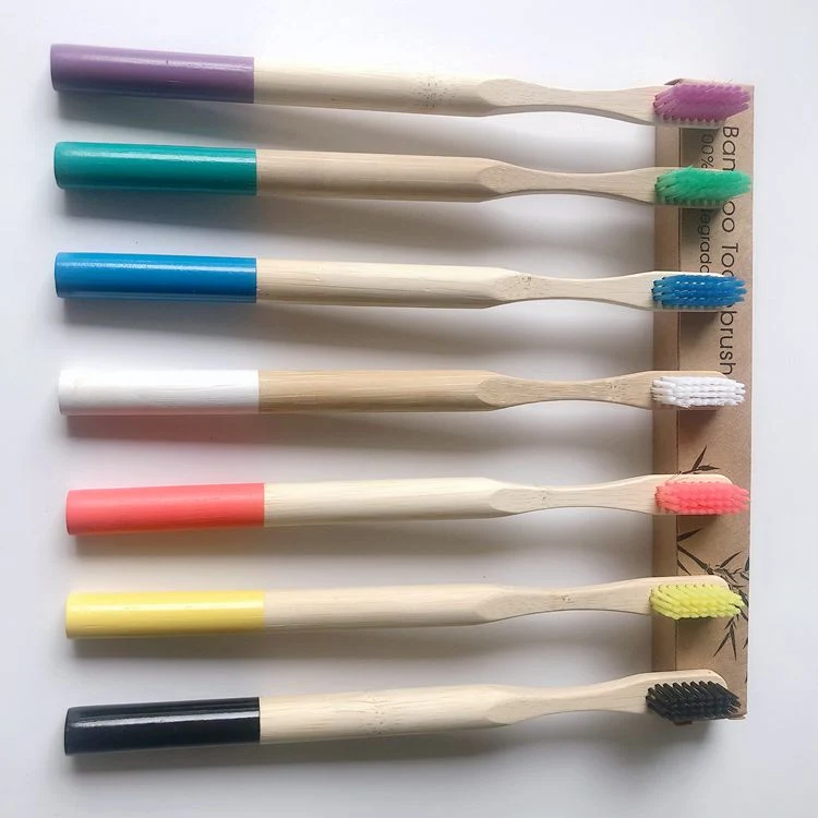 Pure Natural Round Handle Bamboo Toothbrush