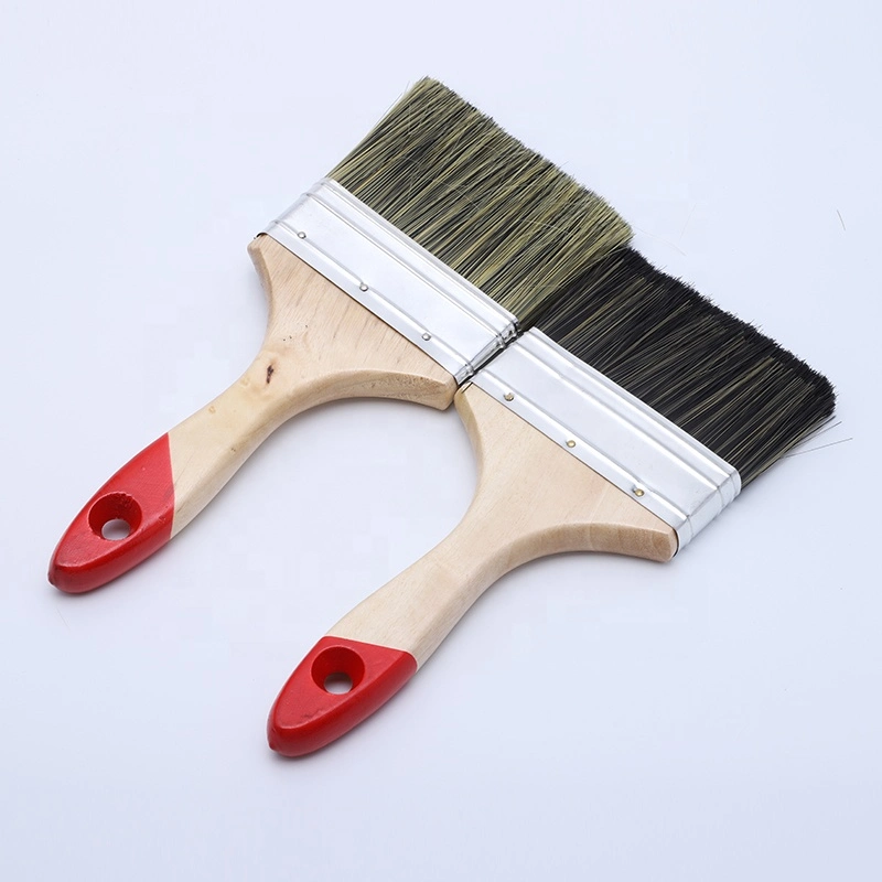 China Manufacturing Cheap Classic Paint Brush Wood Handle Custom Logo Wall Paint Brushes