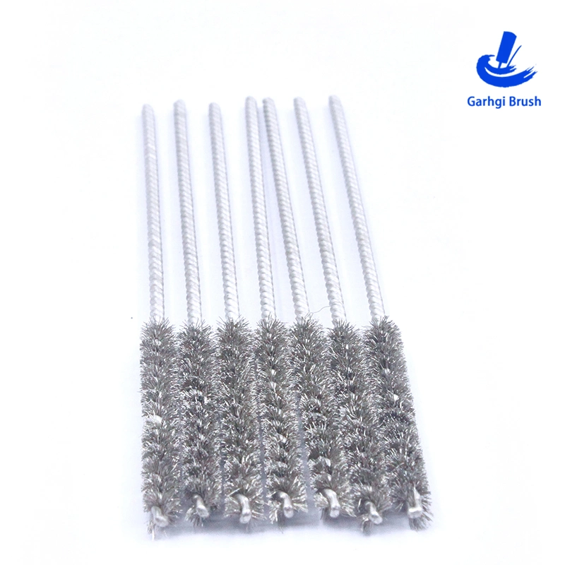 Single Stem Steel Wire Pipe Brush, for Inner Hole Cleaning, Finishing, Deburring