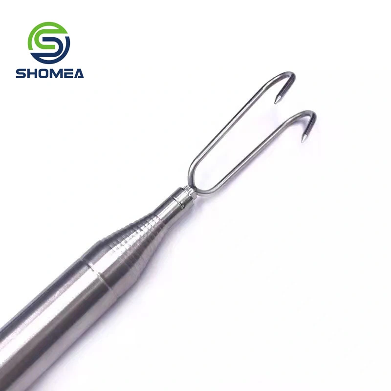 Customize Stability Structure Stainless Steel Telescopic Handle Rod Extension Pole for Fishing Spear Landing Net