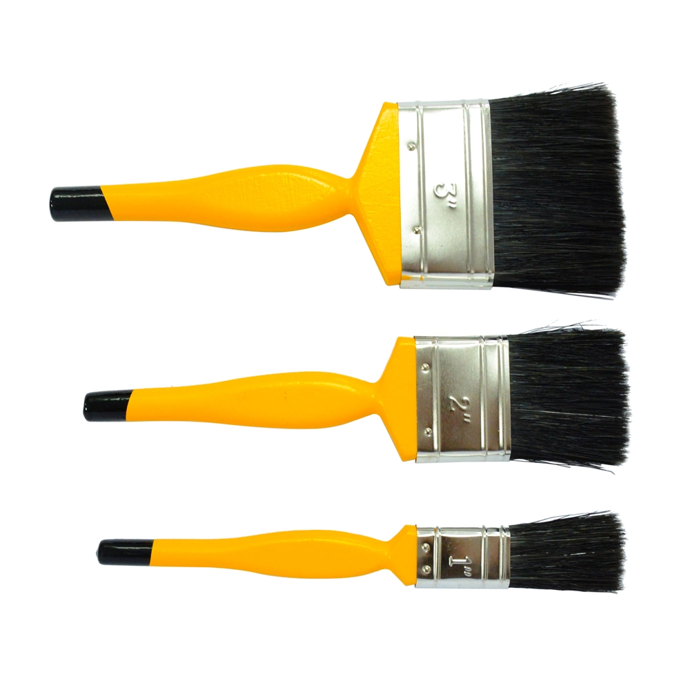 3PCS Paint Brush Set with Natural Pure Bristle and Wooden Handle