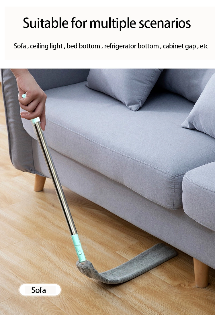 Household Cleaning Tools Long Handle Bedside Dust Brush Mop Flexible Sweep Artifact Clean Gap Bottom Removable Handle Magic Microfibre Duster