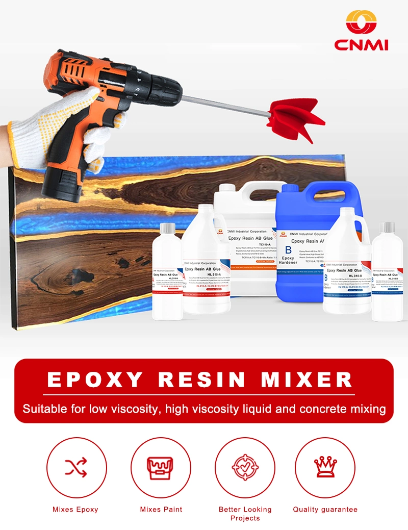 CNMI Paint Mixer Drill Attachment Epoxy Tools for 1 Gallon