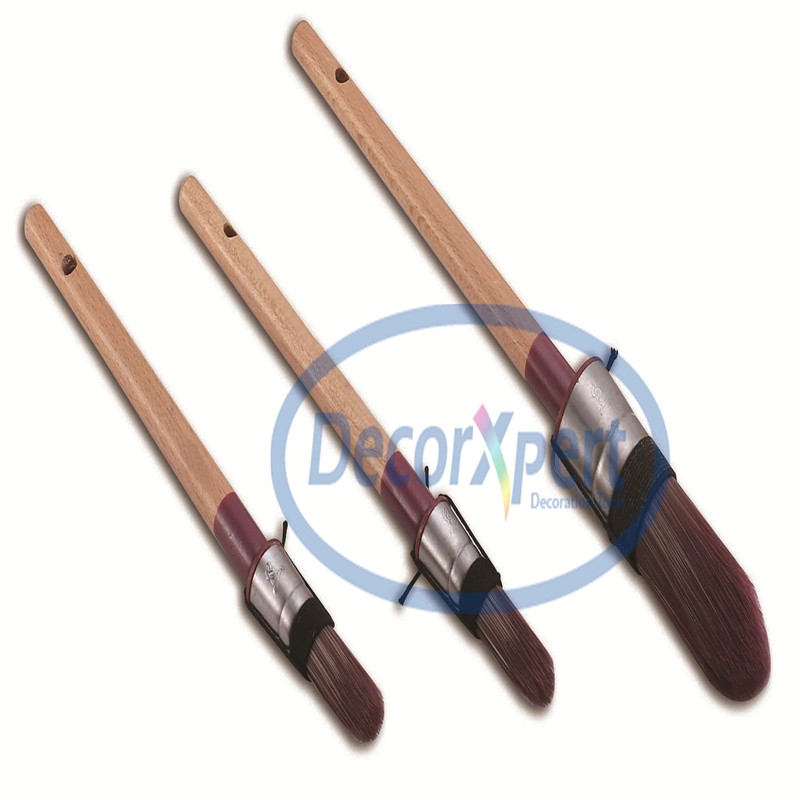 100% Filament Ployester, High-Quality Beech Wood, Bristle Paint Brush