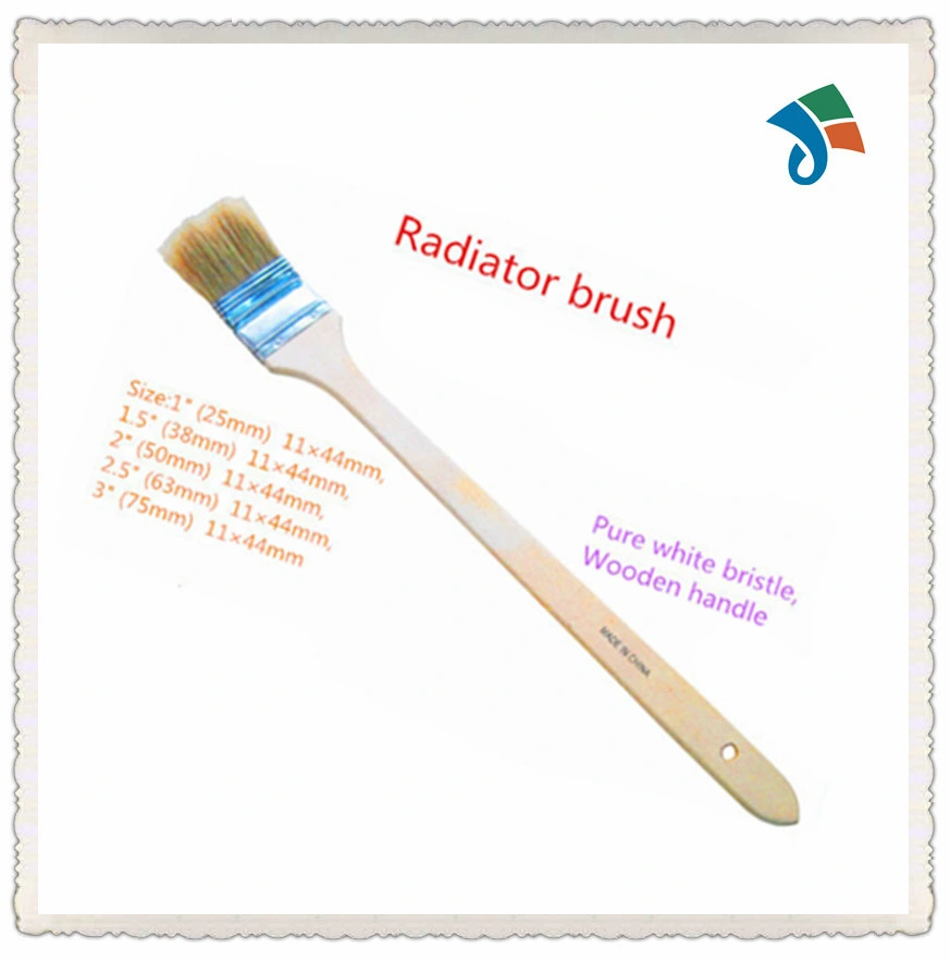 Cleaning Paint Brushes with Wooden Handle Radiator Paint Brush