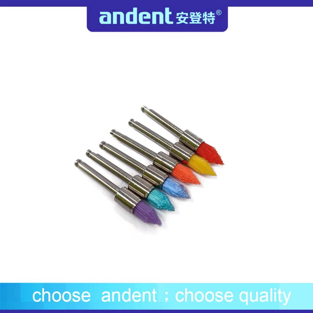 Disposable Contra Angle Dental Prophy Brush with Natural Bristle Tip